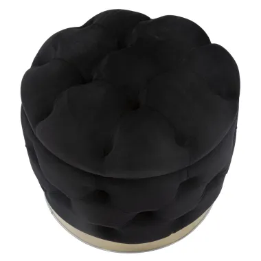 PUFF Pojemnik RICH Czarny Ø 55x42 cm